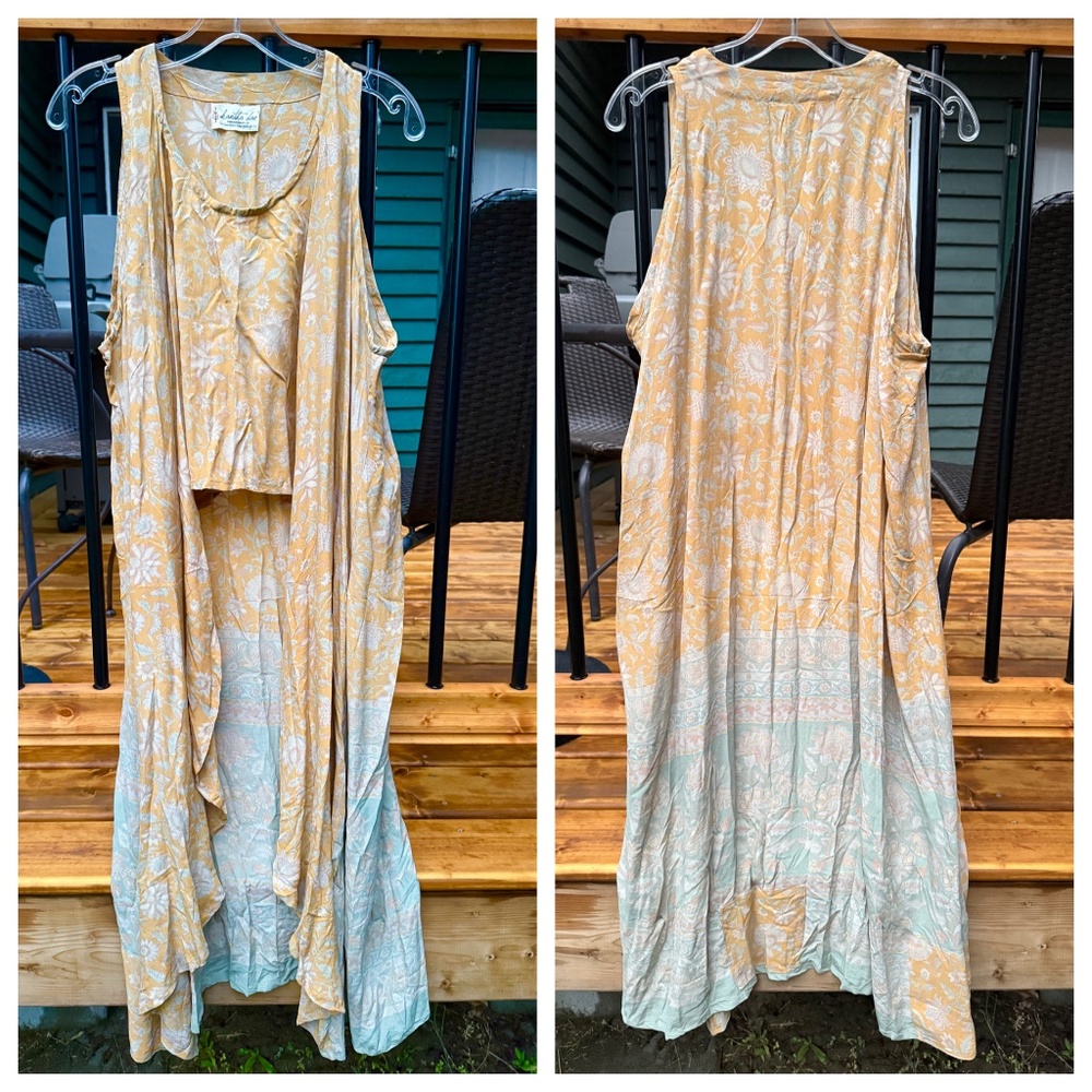 Kantha Bae Silk Hi Lo Tank Top